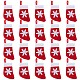 GORGECRAFT 20Pcs Mini Christmas Stockings Red Knitting Socks Cutlery Bags Non-woven Fabric Tableware Holder Candy Pouch Spoon Fork Silverware Protection Bag Cover for Xmas Decor Table Dinner Ornament AJEW-WH0329-96-1