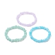 Set di braccialetti elasticizzati con perline in acrilico a 3 pezzo e 3 colori per bambini BJEW-JB09388-1