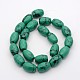 Synthetic Turquoise Oval Bead Strands G-M221-07-2