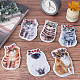 CREATCABIN 12 Pieces Cat Window Clings Decals Anti Collision Magnets Double Sided Waterproof Cat Stickers Decor to Prevent Bird Strikes Window Glass Screen Sliding Doors Refrigerator DIY-WH0304-304-4