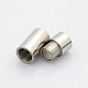 Column 304 Stainless Steel Magnetic Clasps with Glue-in Ends STAS-N041-11-3