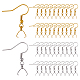DICOSMETIC 40Pcs 2 Colors Earring Hooks with Pinch Bails Golden French Earring Hooks Ball Dots Ear Wires Ear Ball Hooks with Pendant Clasp Stainless Steel Earring for DIY Earring Making STAS-DC0013-60-1
