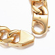 304 Stainless Steel Curb Chain Bracelets Link Bracelets BJEW-H524-02-4