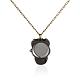 Halloween Jewelry Gifts Alloy Skull Pendant Necklace Quartz Pocket Watch WACH-N006-17-3