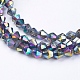 Electroplate Glass Beads Strands EGLA-S057-6-3