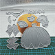 炭素鋼カッティングダイステンシル  DIYスクラップブッキング/フォトアルバム用  装飾的なエンボス印刷紙のカード  女の子  マットプラチナカラー  9.5x10.5cm DIY-L022-015-2