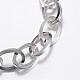 304 Stainless Steel Cable Chain Bracelets BJEW-P064-08S-2
