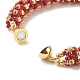 Bracelet en perles de verre avec fermoir magnétique en laiton BJEW-JB07802-01-6