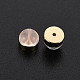 シリコン製ピアスキャッチ  ピアスバックキャッチ  真鍮パーツ  半円  カドミウムフリー＆ニッケルフリー＆鉛フリー  ゴールドカラー  6x5~5.5x5~5.5mm  穴：0.8mm SIL-N004-03G-NR-3