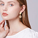 GOMAKERER 16 Pcs Flat Round Earring Findings with 20 Pcs Plastic Ear Nuts KK-GO0001-43-6