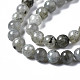Chapelets de perles rondes en labradorite naturelle G-S158-6mm-3