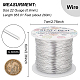 BENECREAT 22 Gauge 850FT Aluminum Wire Anodized Jewelry Craft Making Beading Floral Colored Aluminum Craft Wire - Silver AW-BC0003-17P-2