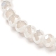 Bracelet extensible en perles rondelles de verre à facettes pour enfant BJEW-JB06807-14-3