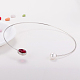 Glass Collar Necklaces NJEW-BB17034-A-10