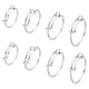 Unicraftale 8 pièces taille 5/6/7/8/9 anneau de doigt réglable fil d'acier inoxydable enroulé anneaux d'articulation extensibles anneaux empilables vintage fing uni pour la fabrication de bijoux couleur en acier inoxydable RJEW-UN0001-19P-1