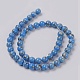 Chapelets de perles de coquillage de mer et turquoise synthétique G-G758-03-6mm-2