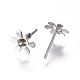 304 Stainless Steel Ear Stud Components STAS-F222-045-2