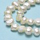 Hebras de perlas de agua dulce cultivadas naturales PEAR-A005-07E-4