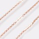 Long-Lasting Plated Brass Link Chain Necklaces NJEW-K112-01RG-NF-2