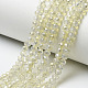 Chapelets de perles en verre transparent électrolytique EGLA-A034-T4mm-H21-1