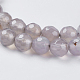 Chapelets de perles en agate grise naturelle G-G580-6mm-08-3