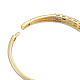 Bracelet à charnière rectangle en zircone cubique colorée BJEW-N014-007-6