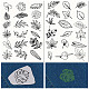Pva水溶性刺繍補助描画スケッチ  虹と昆虫の長方形  葉  297x210 MMM  2個/セット DIY-WH0514-010-1
