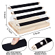 4-Tier Alloy Microfiber Cloth Bar Finger Ring Holder Stands RDIS-WH0017-01-2