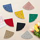 16 шт. 8-х цветные закладки для книг из искусственной кожи AJEW-CL0001-23-7