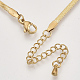 Brass Herringbone Chains Necklace Making KK-T048-38G-NF-2