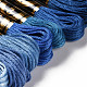 12 Knäuel 12 Farben 6-lagiges Polyester-Stickgarn OCOR-M009-01B-05-2