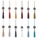 Ahadermaker 16pcs 16 colores decoraciones colgantes de borlas de poliéster AJEW-GA0005-44-1
