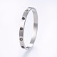 304 Stainless Steel Bangles BJEW-P223-19-02-2