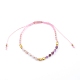 Bracelets réglables de perles tressées avec cordon en nylon BJEW-JB06024-01-1
