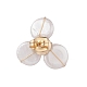 Boucles d'oreilles clous fleur perle coquillage avec épingle en laiton pour femme EJEW-JE04829-5