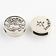 Antique Silver Plated Tibetan Style Flat Round Alloy Slide Charms TIBEB-Q063-11AS-NR-1
