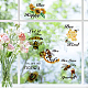 Craspire 8 лист 8 стиля наклейки на окна с подсолнечником медоносная пчела весенние вдохновляющие наклейки окна цепляются декор стен наклейки для холодильника спальня гостиная кухня магазин витрина настенные украшения DIY-WH0345-046-5