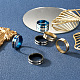 Crafans 6 шт. 3 цвета простые кольца из нержавеющей стали RJEW-CF0001-03-5