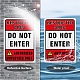UV Protected & Waterproof Aluminum Warning Signs AJEW-GL0001-05C-02-5