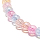 Bracelet extensible perles rondes en verre craquelé étincelant 4mm BJEW-JB07189-01-4