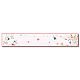 ダイニングテーブル用の綿とリネンのテーブルランナー  長方形  ピンク  花柄  300x1800mm DJEW-WH0014-008-1