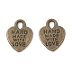 Тибетском стиле сплава сердца подвески TIBEP-Q035-07AB-NR-1