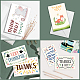 Rectangle superdant avec motif végétal mélangé merci cartes à thème DIY-SD0001-07-4