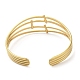Placage ionique (ip) 304 bracelets de manchette multi-lignes en acier inoxydable pour femmes BJEW-L682-006G-2