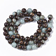 Jaspe aqua terra synthétique assemblé et brins de perles de bronzite G-S366-024-2
