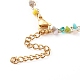 Verre perles bracelets de cheville multi-brins AJEW-AN00428-3