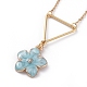 Ожерелья кулона сплава цинка цветка NJEW-JN02675-05-2