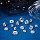 Unicraftale 40 pièces 4 tailles perles d'espacement en strass 316 perles chirurgicales en acier inoxydable 1~2mm trou bouchon perles disque strass bracelets perles pour la fabrication de bijoux RB-UN0001-07-2