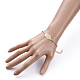 Hamsa Hand/Hand of Fatima/Hand of Miriam 201 Stainless Steel Link Bracelets BJEW-JB05248-05-5