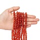 Spray Painted Crackle Glass Beads Strands CCG-Q001-8mm-09-4